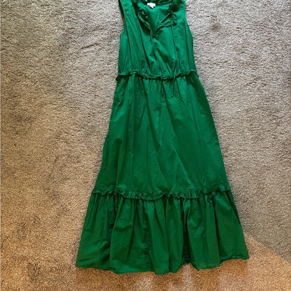 J. Crew Dresses & Skirts - J. Crew Emerald Green Sleeveless Tiered Maxi Dress